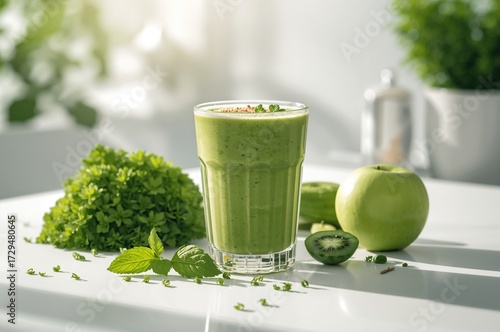 Healthy green breakfast smo...