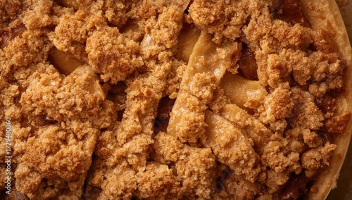 Top view of a freshly baked...