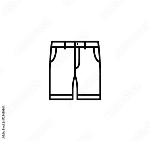 Set of thin line icons for clothing. editable stroke icons for luxury clothing. style icons. Symbols for T-shirt, pants, jacket, dress, shorts, shoes, and shirts.vector