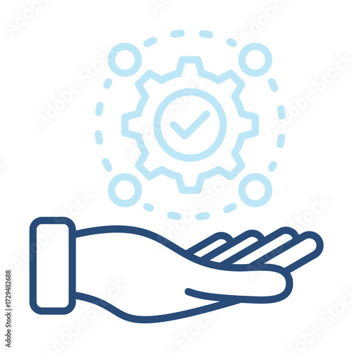 Responsibility Icon Color Outline Style. Vector Illustration Design