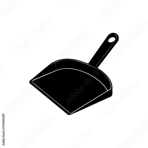 Yellow dustpan illustration scalable vector graphic icon silhouette