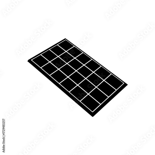 Green solar panel tile grid texture vector illustration silhouette
