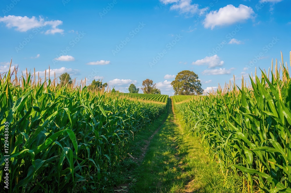Obraz premium Lush maize plantation