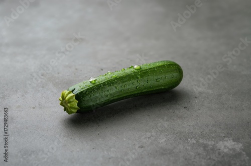 Fresh green zucchini isolat...