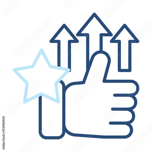 Confident Icon Color Outline Style. Vector Illustration Design