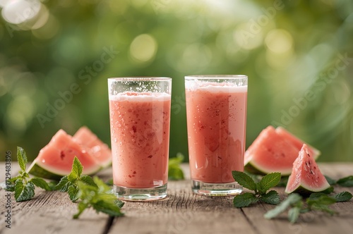 Glasses filled with fresh w...