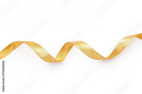 Isolated gold ribbon agains...