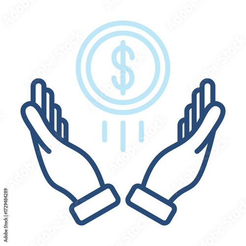 Endorsement Icon Color Outline Style. Vector Illustration Design