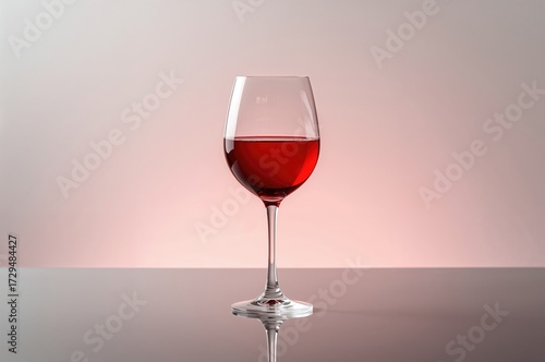 Isolated wine glass on a ta...