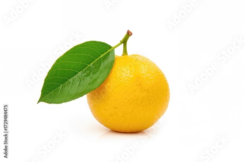Bright lemon on a clean whi...