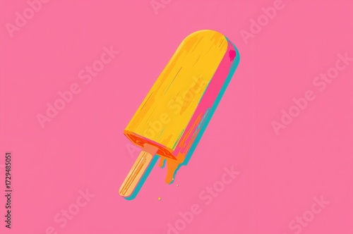 Colorful frozen fruit popsi...