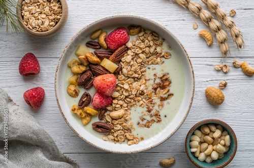 Vegan breakfast bowl with m...