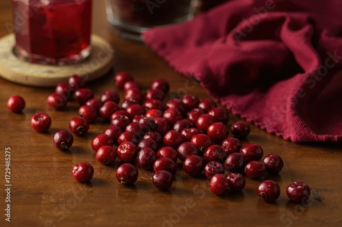 Close-up of fresh cranberri...