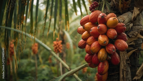 Background of ripe palm oil...