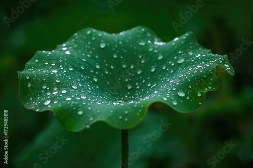Lotus Leaf Covered in Dew D...