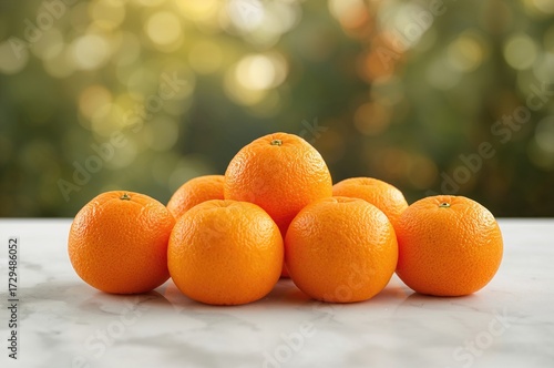 Fresh mandarins placed on a...