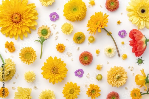 Assortment of vibrant yello...