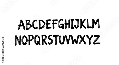 Handwritten Alphabet Font Style for Educational and Creative Design Projects