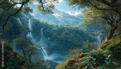 A mystical scene featuring ...