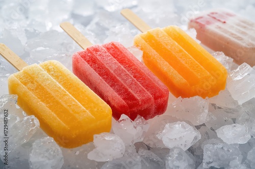 Four tasty frozen ice pops ...