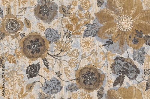 Vintage-inspired floral art...
