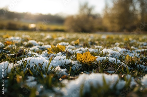 Initial white snow blankets...