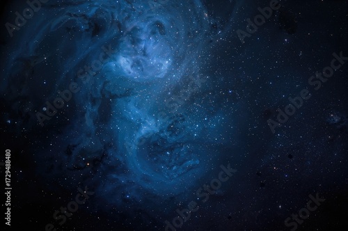 Electric blue and deep indi...
