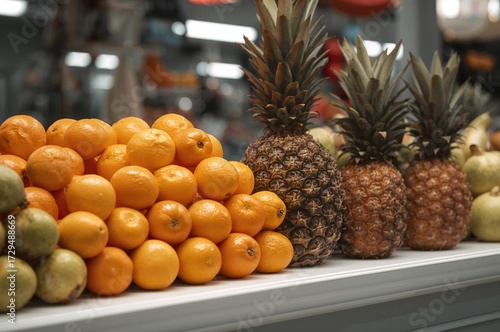 A variety of fruits includi...