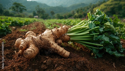 Fresh ginger roots collecte...