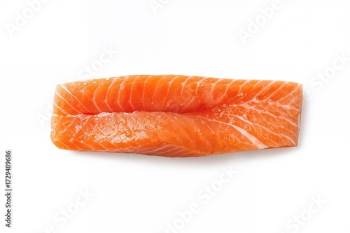 Top view of uncooked salmon...