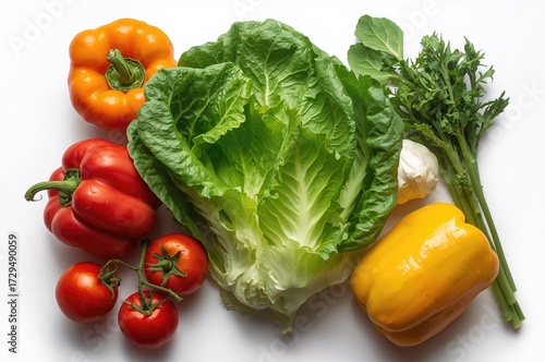 Leafy lettuce and fresh veg...