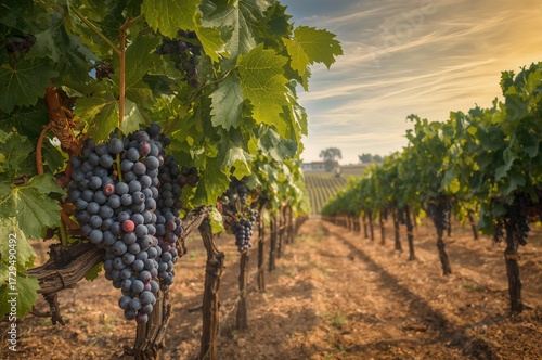 Vineyard Covered in Grape C...