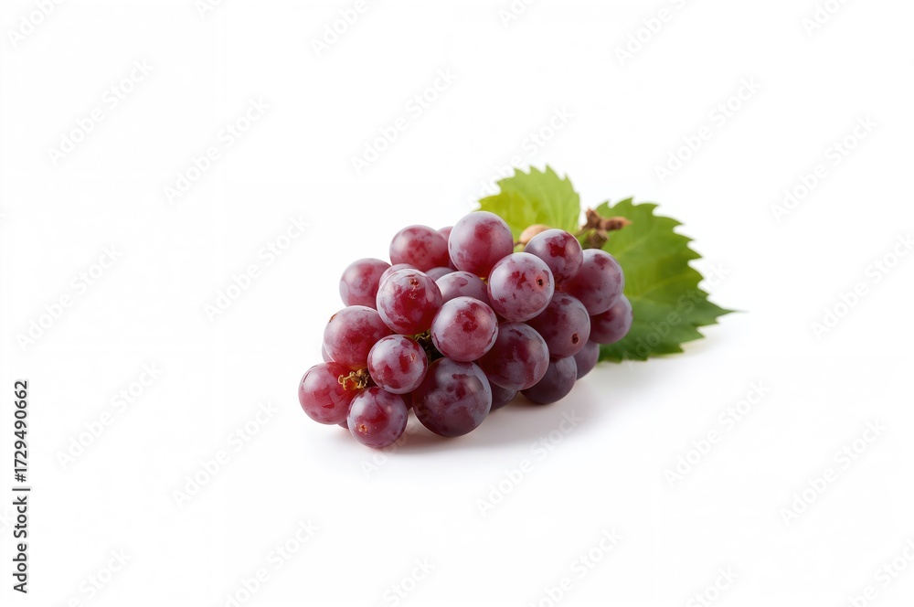 Fototapeta premium Single grape on a plain white surface