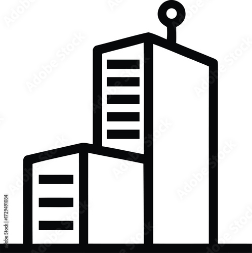 Construction and Real Estate Line Icon Set. An assortment of outline icons pertaining to real estate, purchasing, renting, homes, and homes. Linear Business Symbols in an Editable Stroke Vector Illust