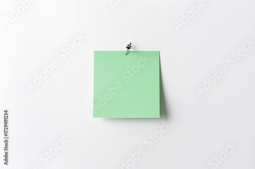 Adhesive note with green pi...