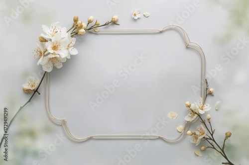 Blooming white flowers arra...