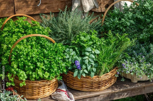 Outdoor Baskets Filled with...