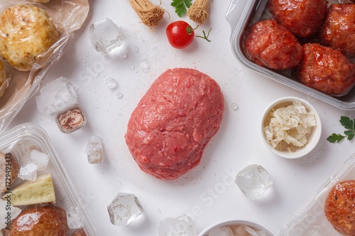 Chilled minced meat as a se...