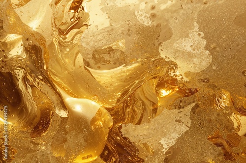 Liquid gold being poured