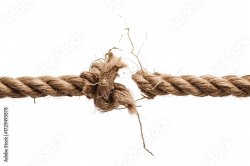 Worn-out rope on the verge ...