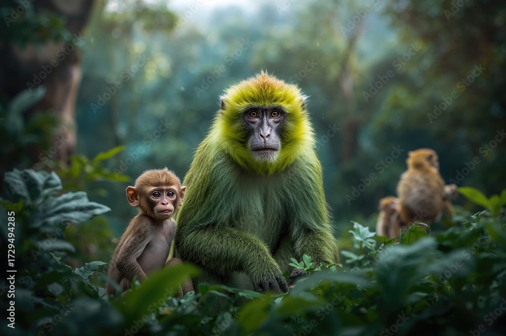Fototapeta premium Zoo's green primate