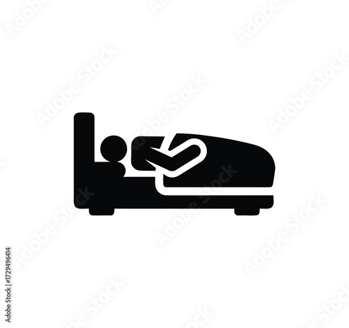 Sleeping Icon Set. Simple Line Icons with Comfort, Comfortable Sleep, Pillow, Bed, and Bedtime. A Selection of Vector Illustrations for Sleep and Rest.