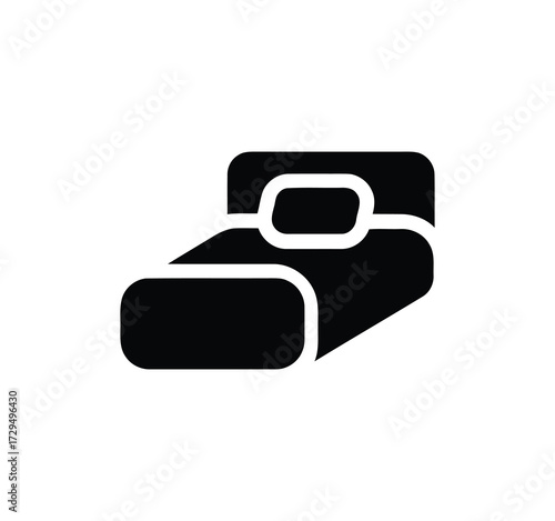 Sleeping Icon Set. Simple Line Icons with Comfort, Comfortable Sleep, Pillow, Bed, and Bedtime. A Selection of Vector Illustrations for Sleep and Rest.