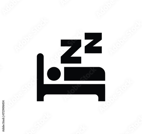 Sleeping Icon Set. Simple Line Icons with Comfort, Comfortable Sleep, Pillow, Bed, and Bedtime. A Selection of Vector Illustrations for Sleep and Rest.