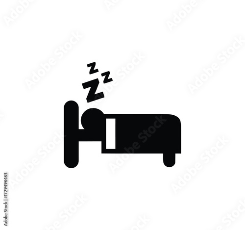 Sleeping Icon Set. Simple Line Icons with Comfort, Comfortable Sleep, Pillow, Bed, and Bedtime. A Selection of Vector Illustrations for Sleep and Rest.