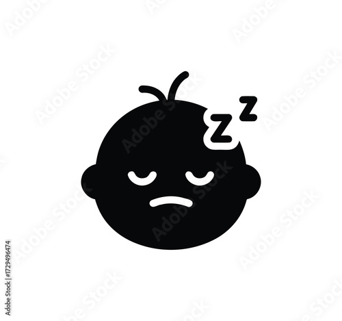 Sleeping Icon Set. Simple Line Icons with Comfort, Comfortable Sleep, Pillow, Bed, and Bedtime. A Selection of Vector Illustrations for Sleep and Rest.