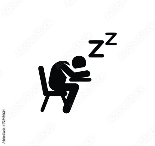 Sleeping Icon Set. Simple Line Icons with Comfort, Comfortable Sleep, Pillow, Bed, and Bedtime. A Selection of Vector Illustrations for Sleep and Rest.