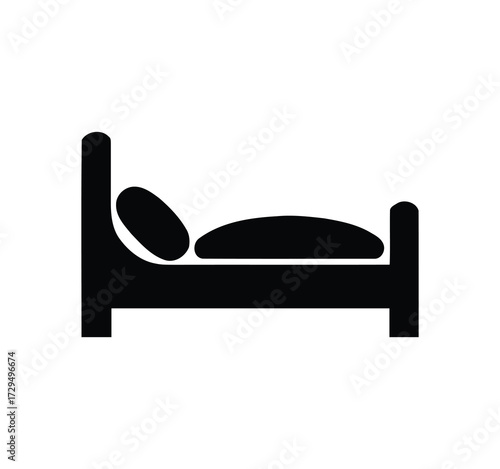 Sleeping Icon Set. Simple Line Icons with Comfort, Comfortable Sleep, Pillow, Bed, and Bedtime. A Selection of Vector Illustrations for Sleep and Rest.
