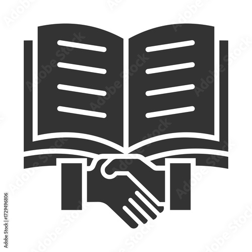 Collaborative Icon Glyph Style. Vector Illustration Design