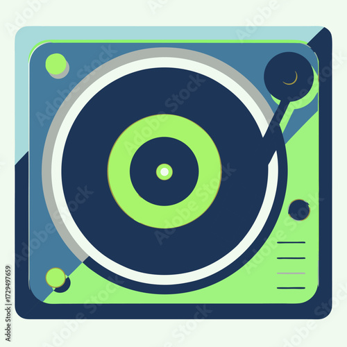 vinyl record player vector icon